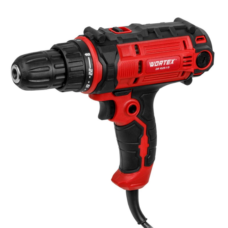 Дрель-шуруповерт Wortex DR 1025-1 D 1318793 в коробке 300 Вт 50 Нм 2 скорости 3026₽