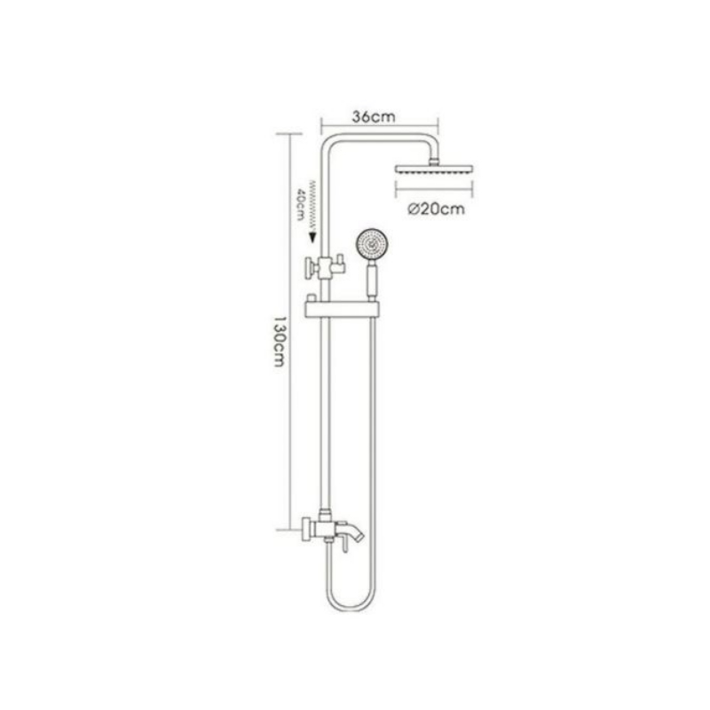 Душевая система Frap F2414, хром, тропический душ