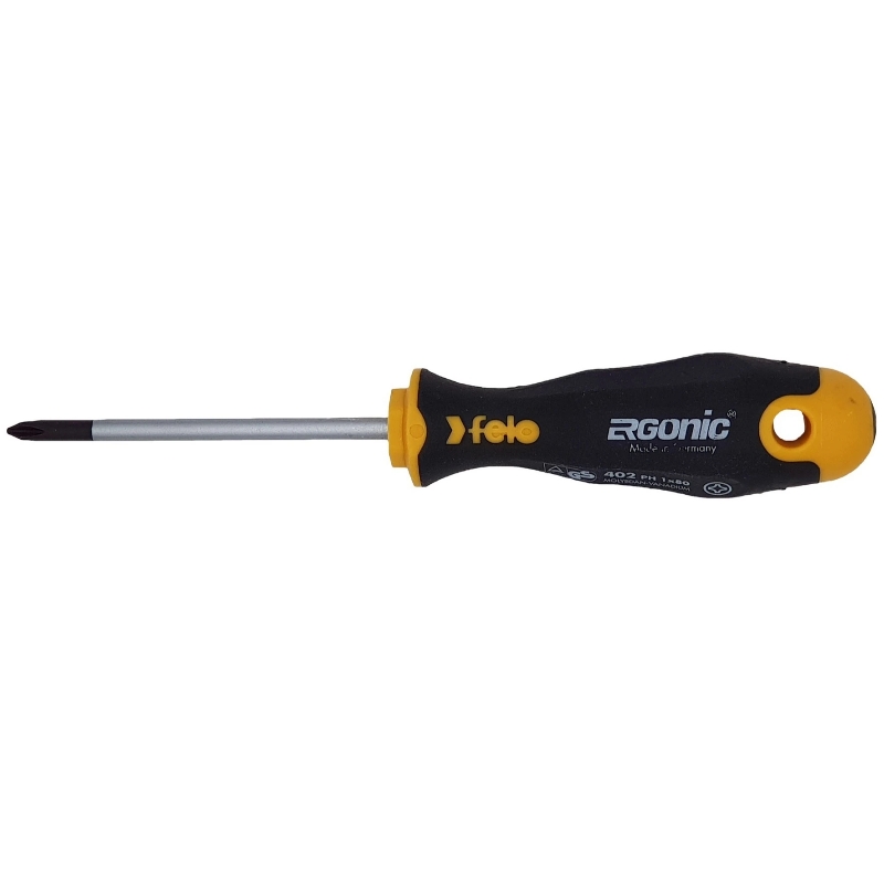 Отвертка Felo Ergonic 40210210, крестовая PH 1X80 (Германия) в Муроме