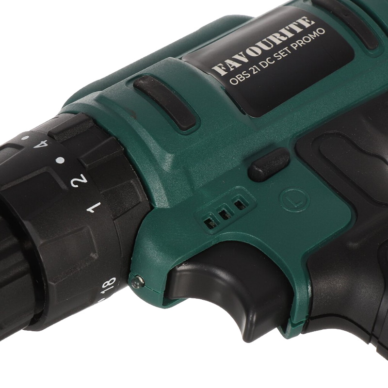 Дрель-шуруповерт аккумуляторная Favourite 158121021-1, OBS 21 DC SET PROMO, 21 В, 2* 1.5Ач