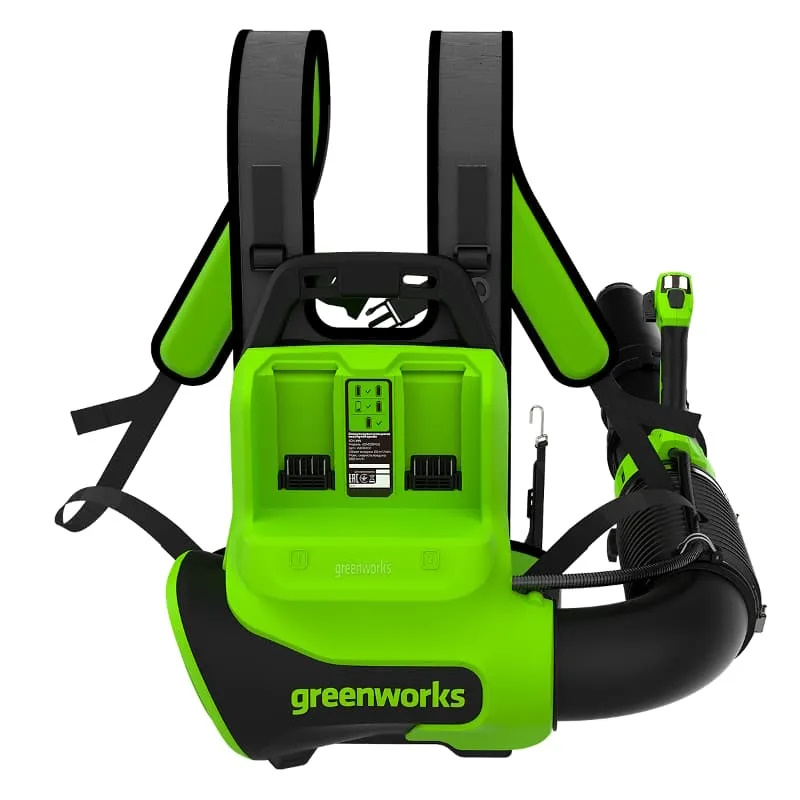 Ранцевая аккумуляторная воздуходувка Greenworks GD40BPG2 2408107UB, 40V, бесщеточная, с 1хАКБ 4 Ач и ЗУ в Кинешме