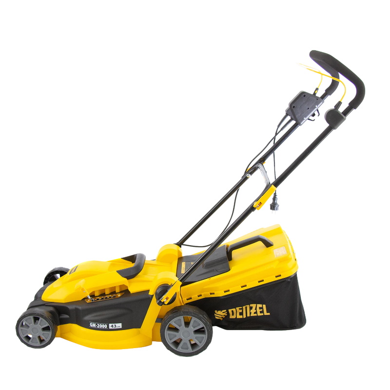 Газонокосилка электрическая Denzel GM-2000 96618 (2000 Вт, ширина 43 см, травосборник 45 л)