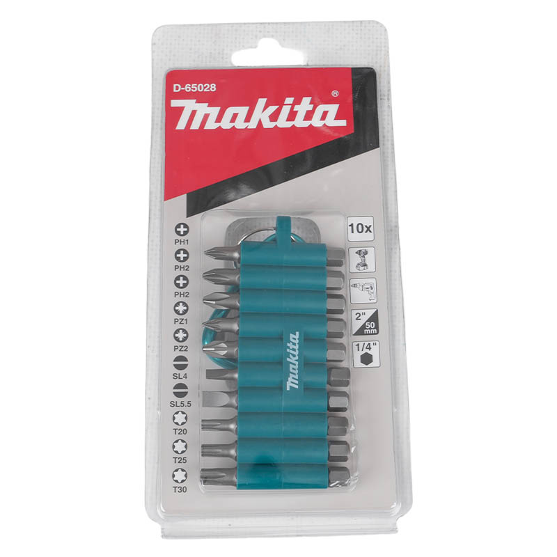 Сетевая дрель-шуруповерт Makita DF0300X3 + набор бит D-65028 10 шт. в Твери