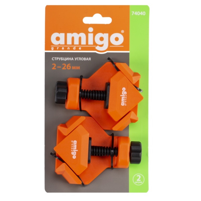 Струбцина угловая для фиксации деталей под прямым углом AMIGO 74040, 2 ...