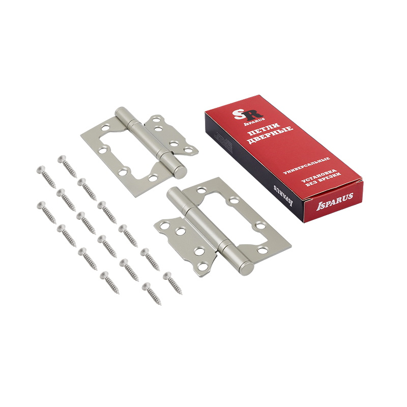 Петля дверная бабочка Нора-М Isparus 800-4'' 20037, 100*74*2,5мм, без колпачка, накладная, жемчуг в Угличе