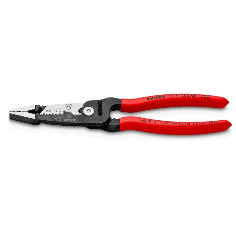 Клещи электромонтажные Knipex KN-1371200ME, 5-в-1, зачистка 0.75 – 4 / 6 мм², рез Ø 15 мм / 50 мм², 200 мм, фосфатированные в Рыбинске