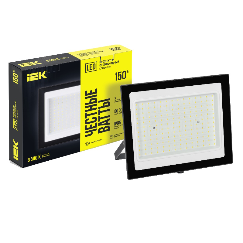 Прожектор IEK СДО 06-150 LPDO601-150-65-K02 светодиодный черный IP65 6500K 4319₽