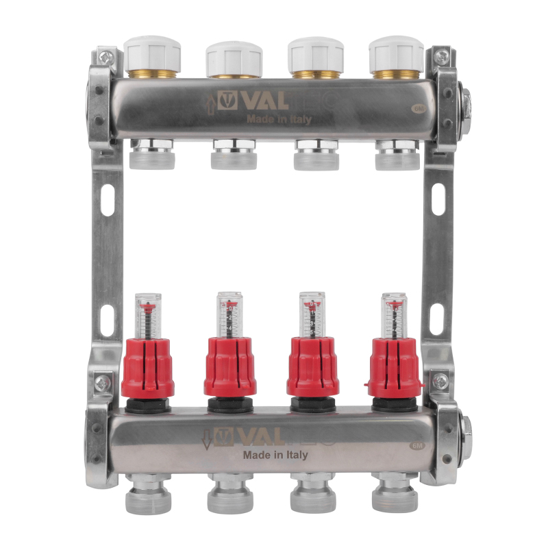 Коллектор из нержавеющей стали Valtec VTc584EMNX0604 для радиатора 1 34 4 ходов евроконус 13049₽