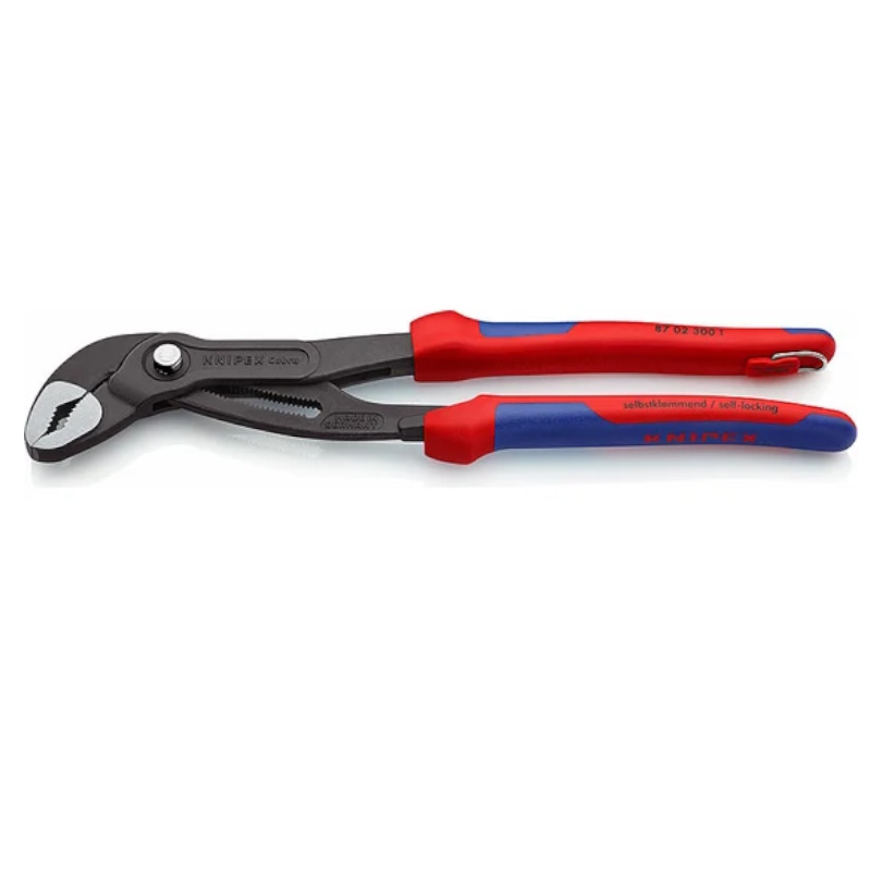 Клещи переставные Knipex COBRA KN-8702300T, зев 70 мм, длина 300 мм, фосфатированные, 2-комп ручки, проушина для страховки  в Переславле