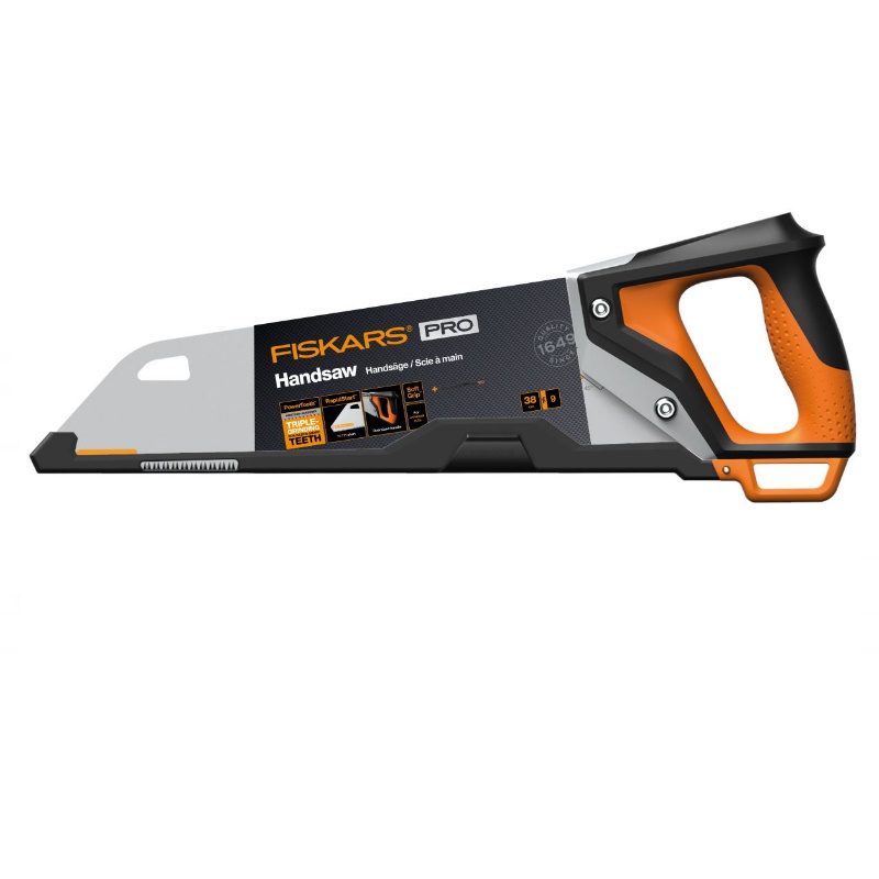 Ножовка по дереву Fiskars PowerTooth 1062930, 380мм, 9 зубьев на дюйм в Ярославле