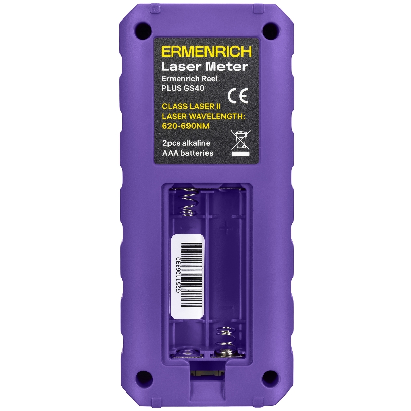 Рулетка лазерная Ermenrich Reel PLUS GS40 86257, фиолетовый в Череповце