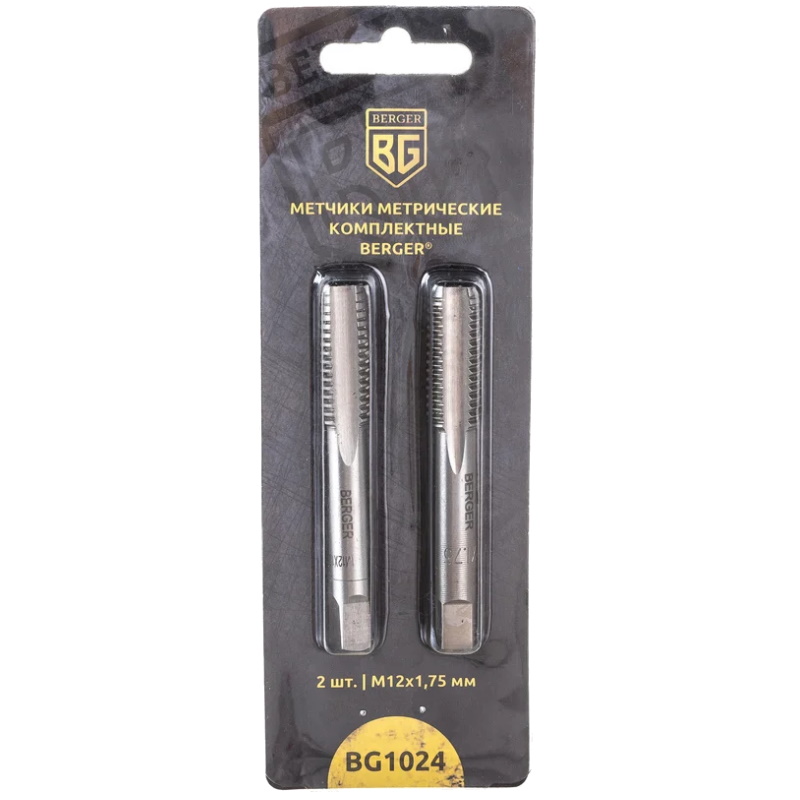 Метчики метрические Berger BG1024, комплектные, 2 штуки, М12х1,75 мм  в Иваново