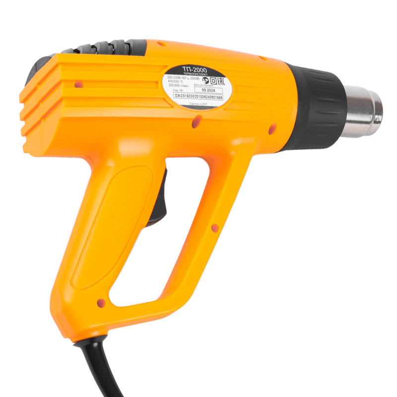 Строительный фен Вихрь ТП-2000 (2000 вт, рабочая температура 550°С, скоростей 2, 300-500 л/мин)