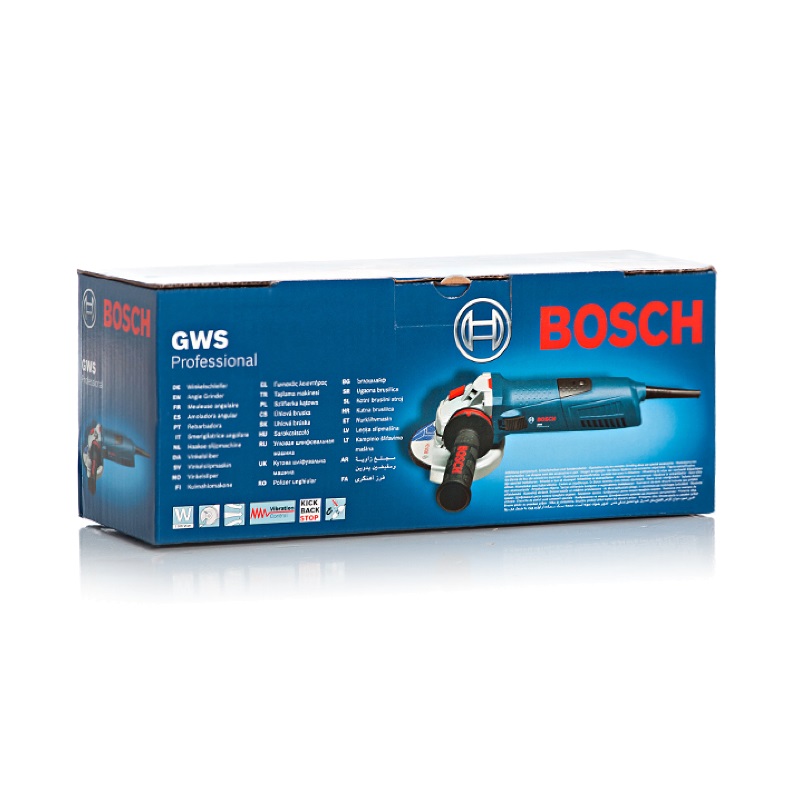 Угловая шлифмашина (болгарка) Bosch GWS 12-125 CIE 0.601.794.002, 125 мм, 1200 Вт, плавный пуск, регулировка оборотов