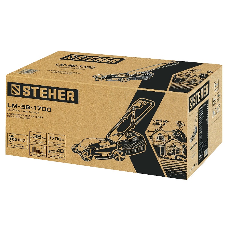 Сетевая газонокосилка Steher LM-38-1700 1700 Вт в Череповце