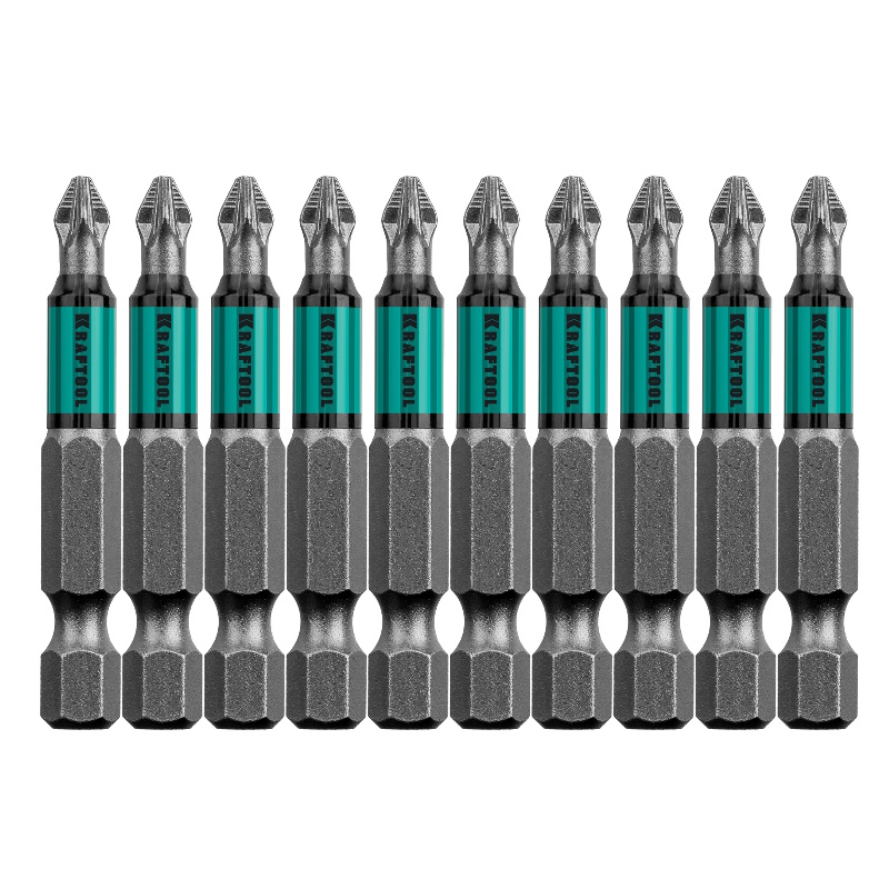 Биты Kraftool 26124-1-50-10 (PZ1, 50 мм, тип хвостовика E 1/4", 10 шт в блистере)  во Владимире