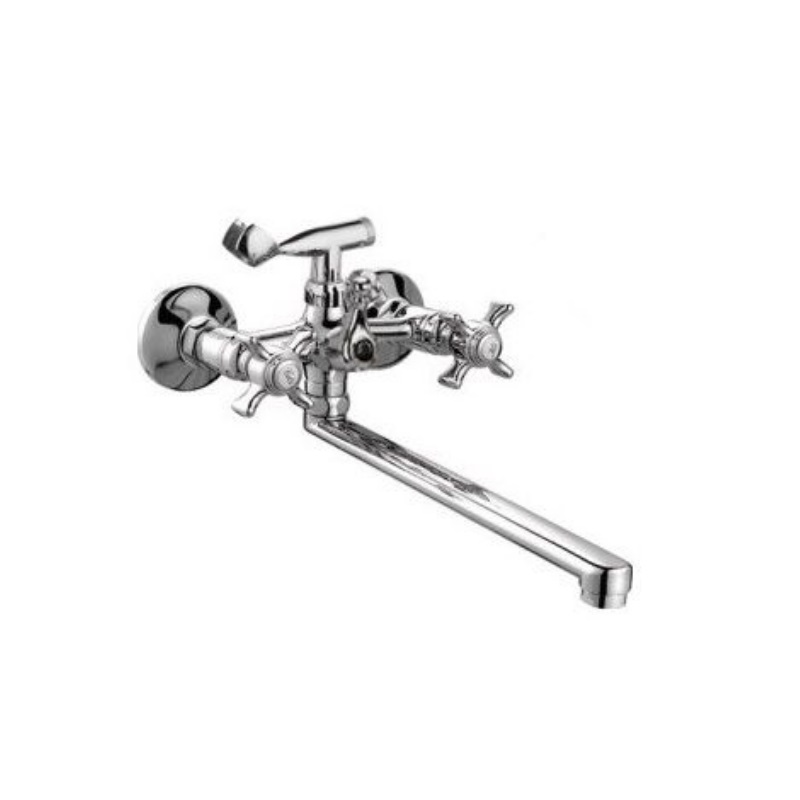 Настенный смеситель для ванны D-Lin D147807-F (длина излива 300 мм, цвет хром)