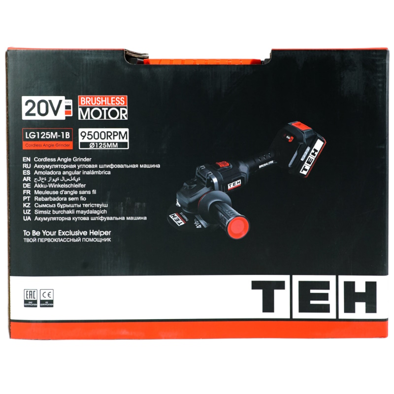 УШМ аккумуляторная TEH LG125M-1B, 20V