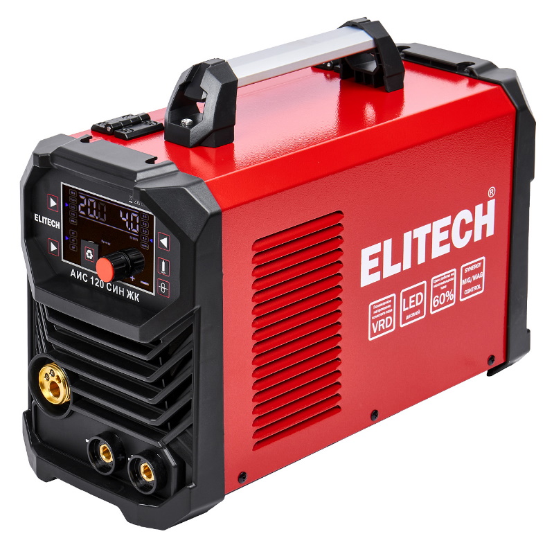 Инвертор Elitech АИС 120 СИН ЖК 204747 MIGMAG 220В 35 кВт 20-120A 11713₽