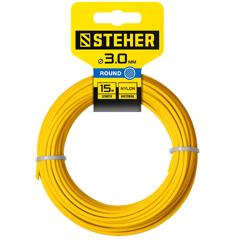 Леска для триммера Steher 75001-3.0 круг, 3.0 мм, 15 м в Костроме