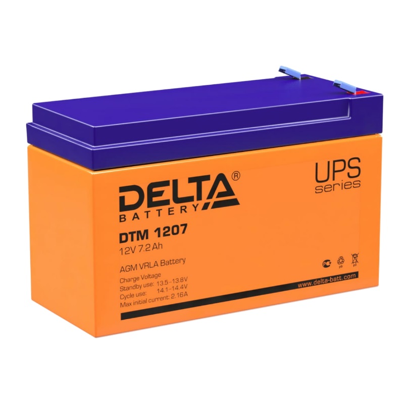 Аккумуляторная батарея для ИБП Delta DTM 1207 278099 (технология AGM, емкость 7.2 ah, ток 12v) в Кинешме