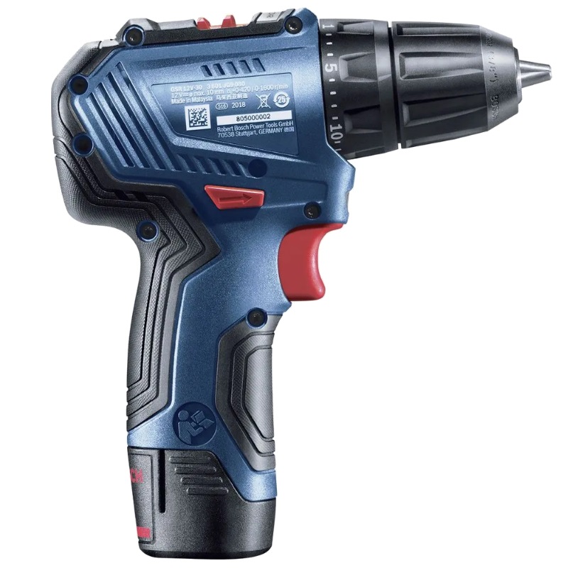 Бесщеточная аккумуляторная дрель-шуруповерт Bosch GSR 12V-30 (2 АКБx12В/2Ач, ЗУ, в кейсе) 0.601.9G9.000 в Костроме