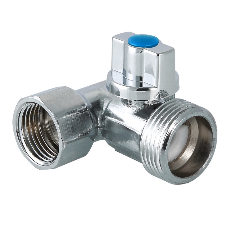 Кран шаровой трехходовой Valtec д/подкл.с/т приборов 1/2"х 3/4"х 1/2" VT.256.N.04