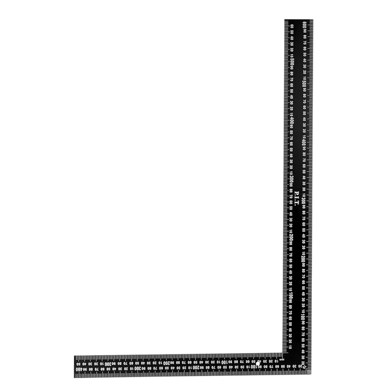 Угольник цельнометаллический P.I.T. cерия ADVANCE HSQR01-0406, 40х60 см, 90°, двойная шкала в мм в Твери