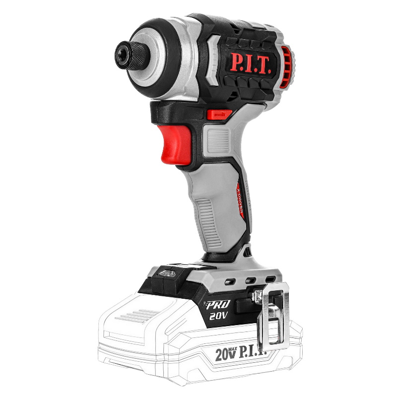 Винтоверт аккумуляторный бесщёточный P.I.T. PSD20H-230A SOLO IMPACT, 20В, 230 Нм, 3 ск, 3500 уд/м, HEX 1/4" в Муроме