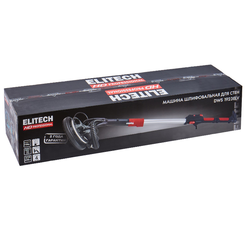 Машина для шлифовки стен Elitech 206305 HD DWS 1923ELV (E2213.056.01) 750Вт в Муроме