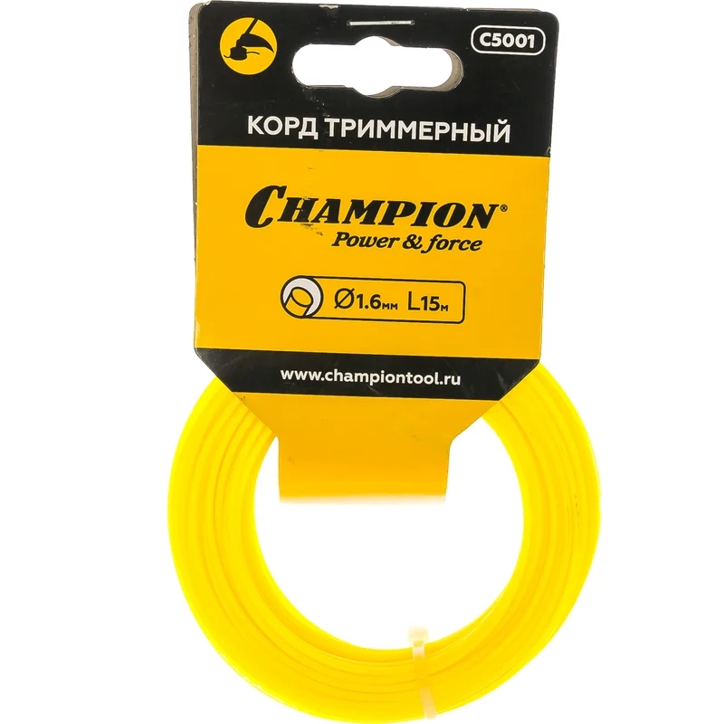 Корд триммерный Champion C5001, Round 1.6мм* 15м (круглый) в мотке в Угличе