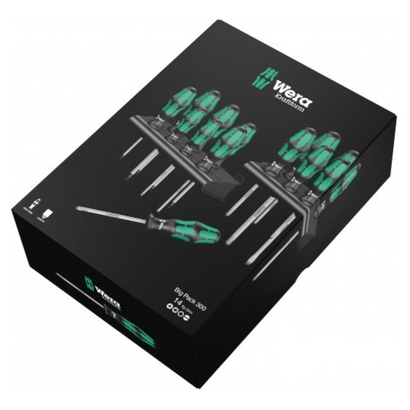 Набор отвёрток с двумя подставками Wera Big Pack 300 WE-105630, 14 пр.  в Ярославле