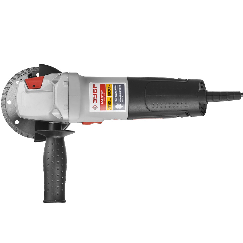 Угловая шлифмашина Зубр УШМ-115-800 МЗ (11000 оборотов/мин, мощность 800 вт)