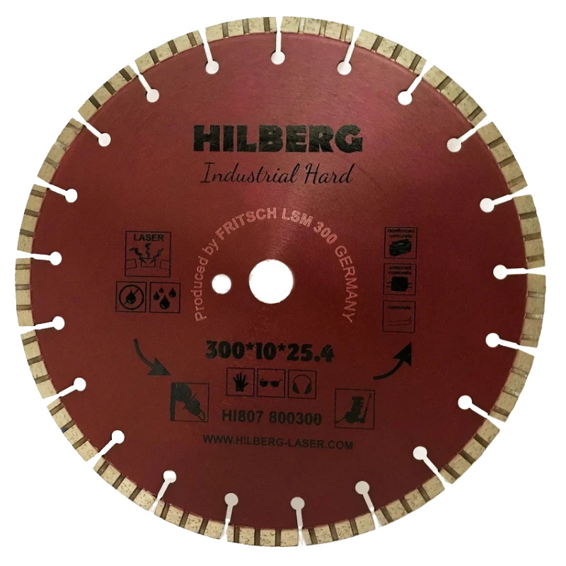 Диск алмазный отрезной Hilberg HI807, 300х25,4 Industrial Hard  в Муроме