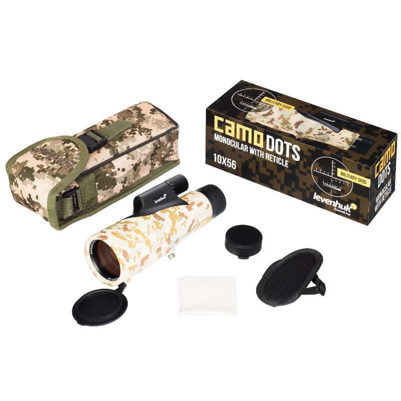 Монокуляр камуфляжный Levenhuk Camo Pine 81946, 10x56, с сеткой в Угличе