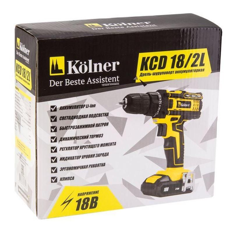 Аккумуляторная дрель-шуруповерт Kolner KCD 18/2L во Владимире