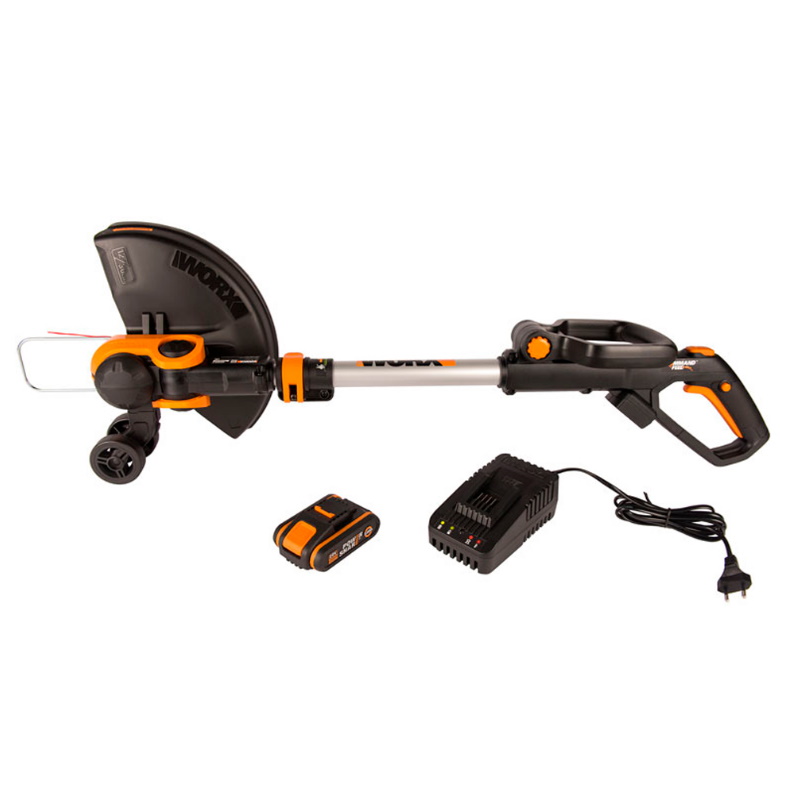 Триммер аккумуляторный с функцией  кромкореза Worx WG163E.2 ; 20V ; 30см ; 1х2А/ч  и ЗУ в Угличе