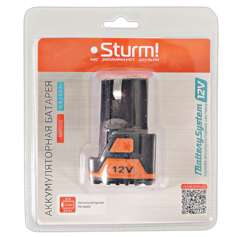 Аккумулятор Sturm SBP1202, 12В, 1BatterySystem12V