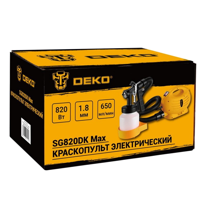 Краскопульт электрический Deko SG820DK Max 083-1128, 800 мл, 820 Вт  в Муроме