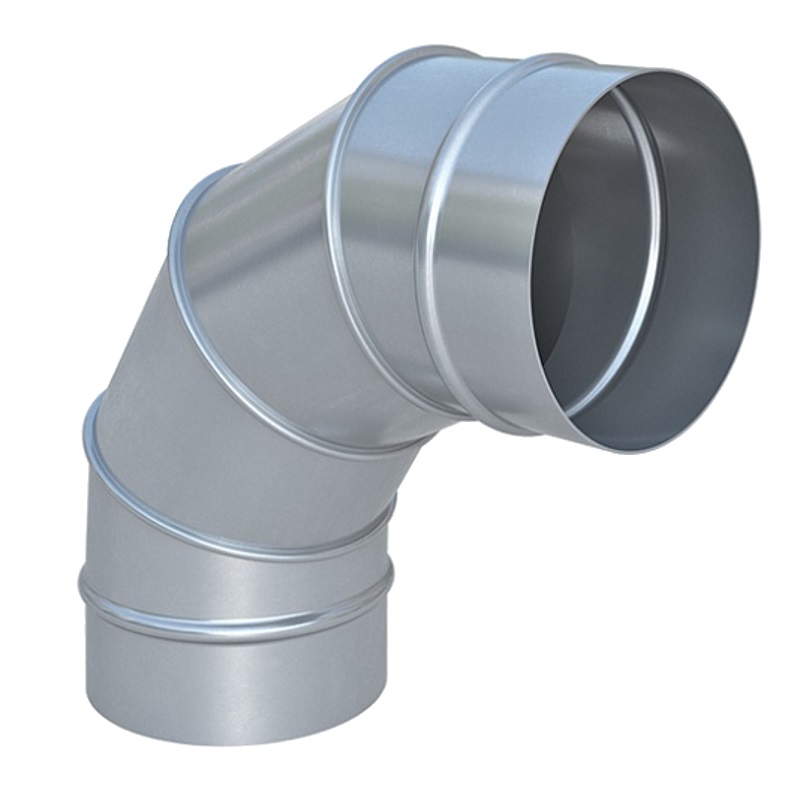 Отвод круглый Лиссант 1081206020, 90 градусов, 250 мм