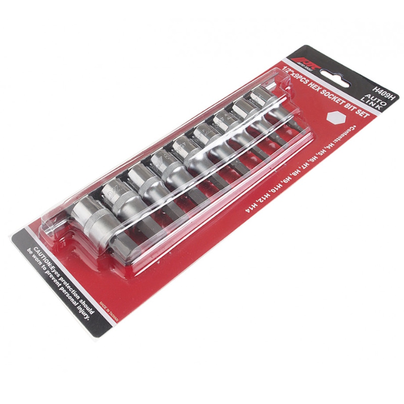 Набор бит-головок JTC H409H, 1/2", HEX H4-H14, 9 предметов в Ярославле