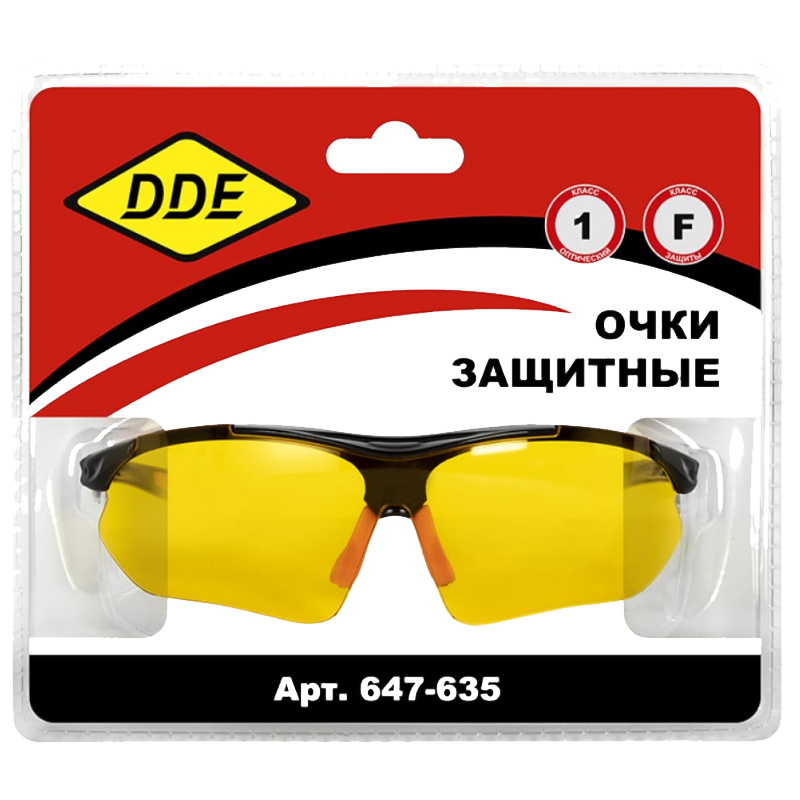 Очки защитные Dde 647-635, желтые  в Кинешме