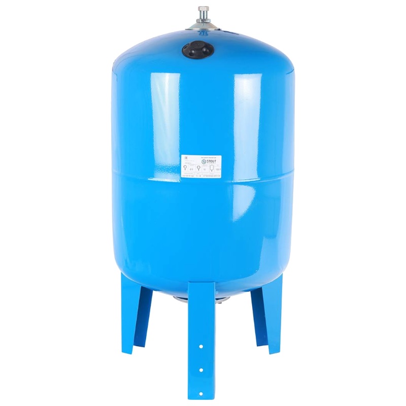 Вертикальный гидроаккумулятор для насосной станции Stout STW-0002-000100 (синий, 100 л.)