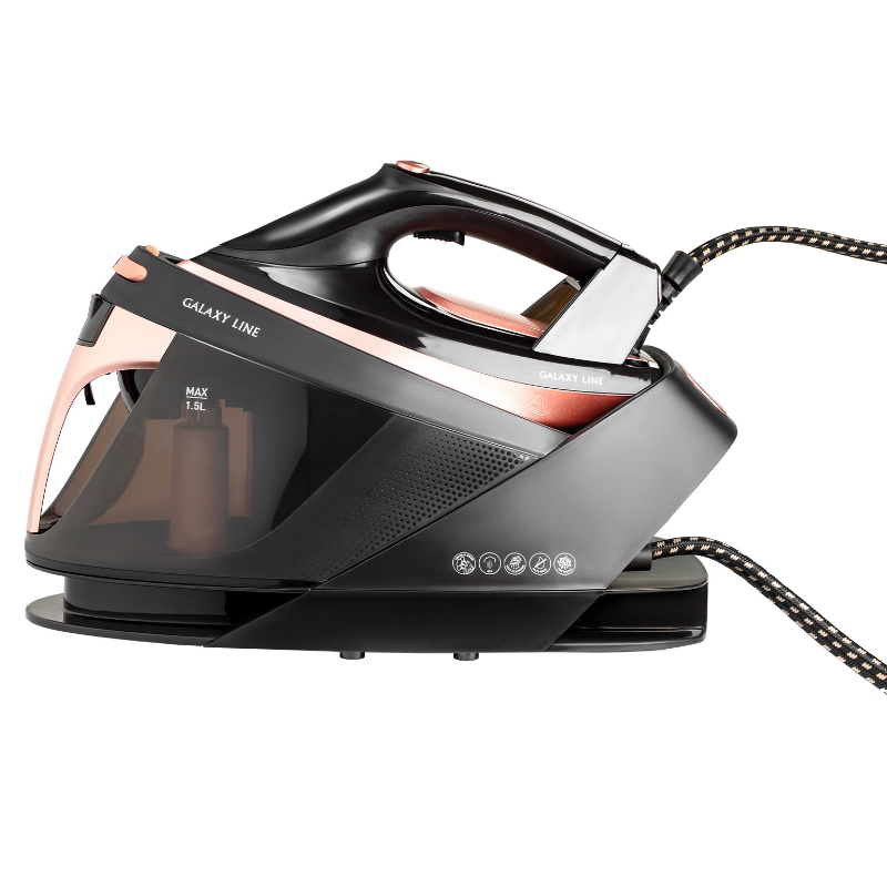 Парогенератор Galaxy Line GL 6173 4610264002472 черный 2600 Вт керамическое покрытие EasyGlide Pro давление пара 55 бар