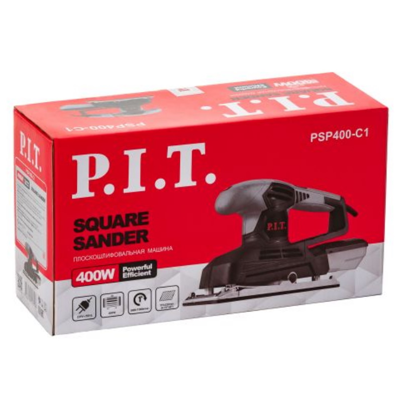 Шлифмашина вибрационная P.I.T. PSP400-C1, электрическая 400Вт, подошва 230х115мм, 6000-11000 ход/мин в Кинешме