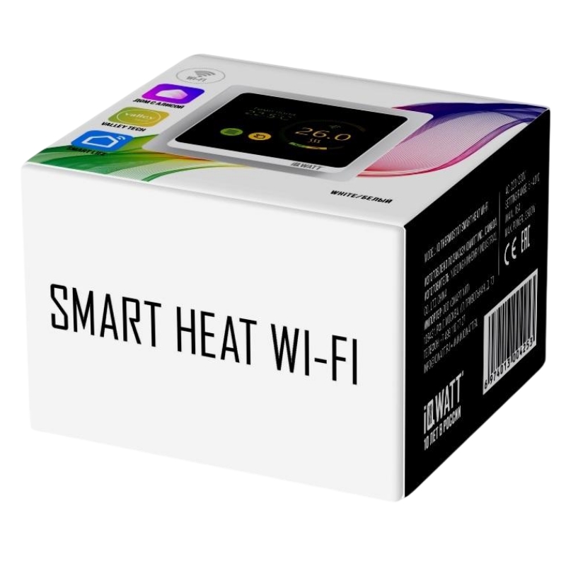 Терморегулятор программируемый с цветным дисплеем и голосовым управлением Алиса Iqwatt IQ THERMOSTAT SMART HEAT WiFi 400111 черный 15700₽