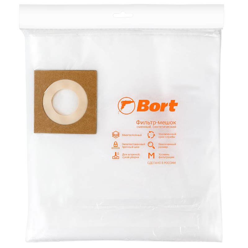 Мешок пылесборный для пылесоса Bort BB-30NU (BSS-1230, BSS-1335-Pro, BSS-1530N-Pro, BSS-1630Sma 93410686, 5 шт в Вологде
