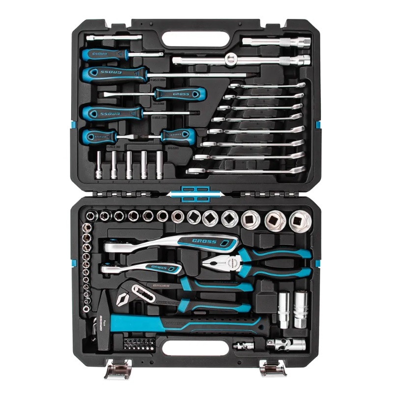 Набор инструментов Gross 14156 (76 предметов, CrV 1/4", 1/2")