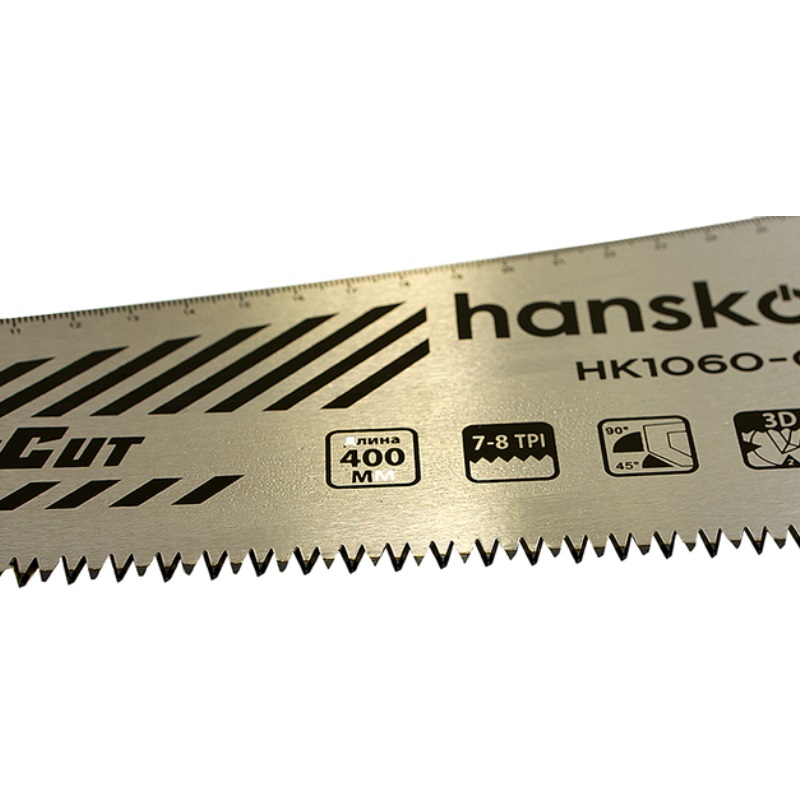 Ножовка по дереву Hanskonner HK1060-01-4007 (400 мм, 7-8 TPI, SK5, 3D зуб) в Ярославле