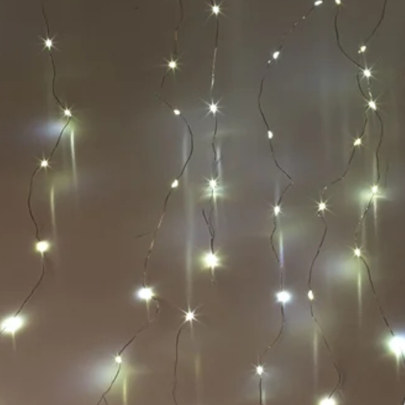 Гирлянда светодиодная Космос "Роса" KOC_CUR-U102 1757849, 3х3м +2м, 300LED, 10 нитей, USB, пульт в Муроме